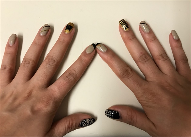 Nude, Gold And Black 