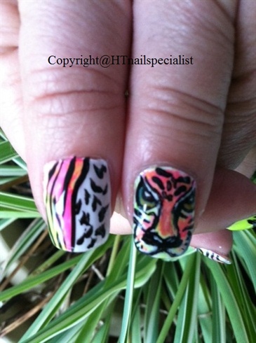 Bangle tiger face nails