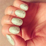 Sparkly Mint Nails