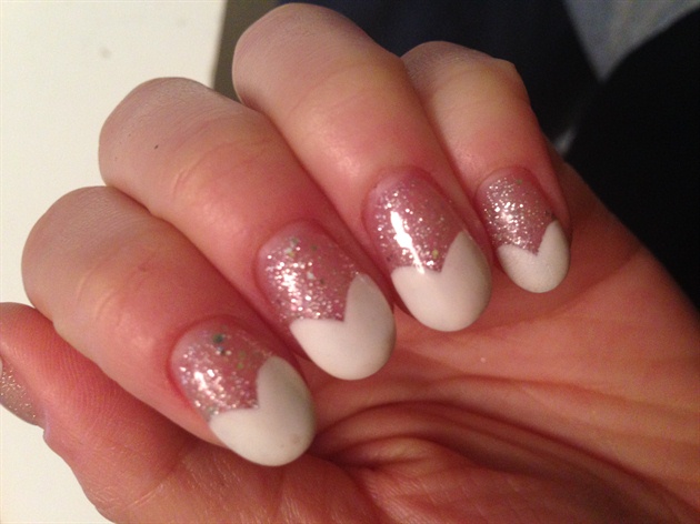 Heart french with BSG White Gel Polish