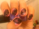 Pink with black lace &lt;3
