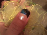 French Tip with black and blue