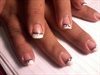 Dlouble Line French Tip with Rhinestones
