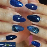 Blue Bling Nails