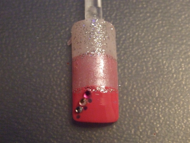 Pink love nail art design 