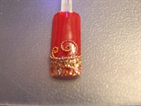 Mini beads wave nail art design