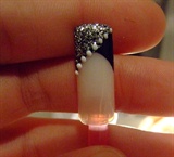 Glitter shine nail art design
