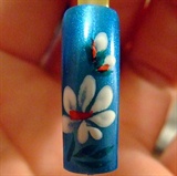 Cotton flower nail art design