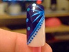 Blue explosion nail art design