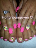 sumer color with 3D flower