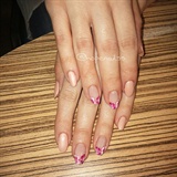 Gelish manicure with One stroke art