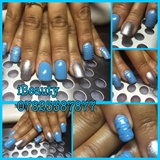 Blue Gel Manicure 