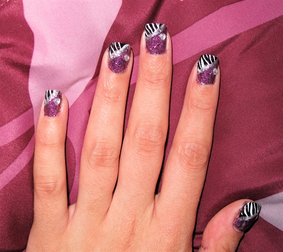 Purple Zebra Glitter