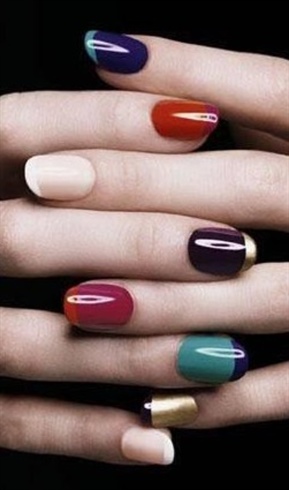#multicolourfrenchtips#