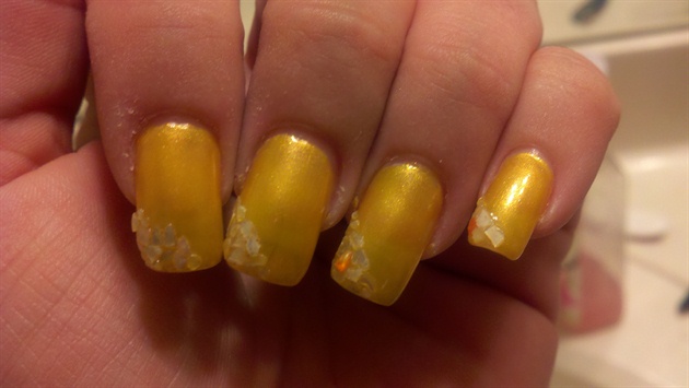 yellow with cracked shells