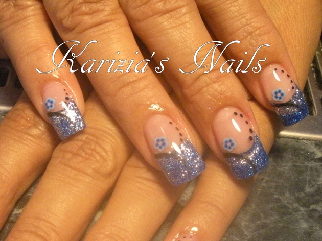 10. Abstract Sapphire Blue Nail Art - wide 2