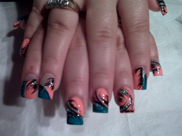 Arleny&#39;s peach and teal 