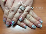 Glitter French with Decals