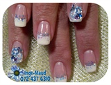 french with blue flowers