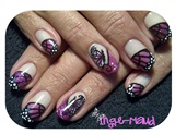 Pink &amp; black butterfly 