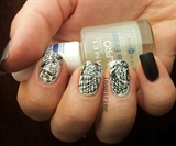 Black and white with some stamping