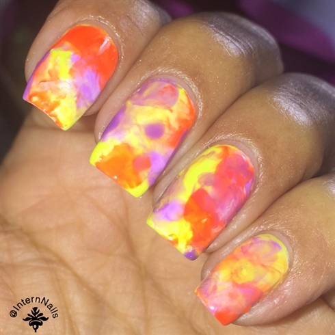 Neon Nails Very Bright Colors 