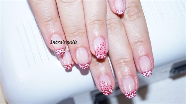 red french + dots
