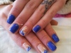 Blue french manicure