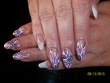 Acrylic french with nail art