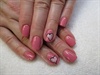 Valentine&#39;s freehand nail art (shellac)