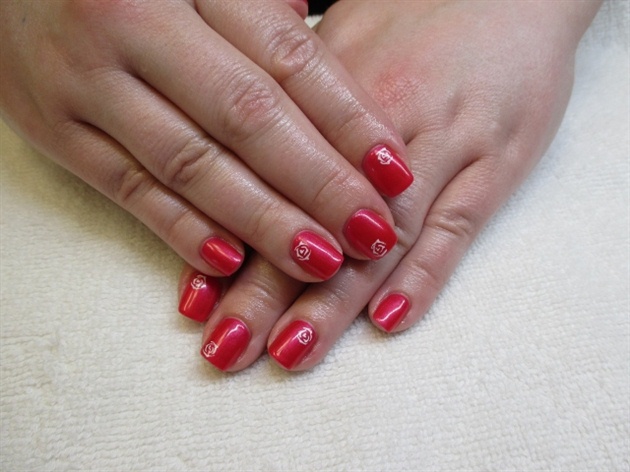CND Shellac with roses