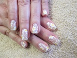 CND Shellac and freehand flowers