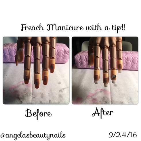 French Manicure With A Nail Tip 