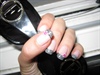 Black and white french nails