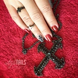Black Cross with Red