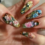 One stroke floral