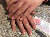 natural nails with white ombre
