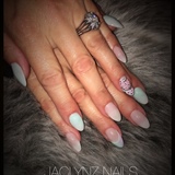 #pastel teal nails#almondnails #ombre#fr