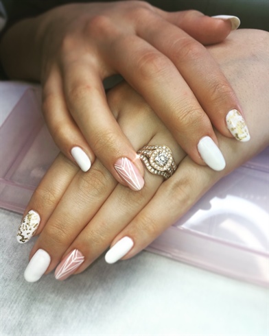 White Pink And Gold