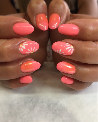 Neon Coral With Daisy’s 