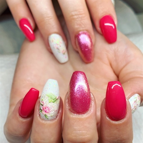 Pink roses Water Decals 