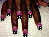 white dots and pink bows 3d.