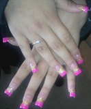 pink and gold tips