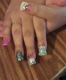 flare glitter nails