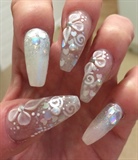 3d Pearl Wedding Bridal Nails 