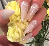 Ombr&#233; Glitter Wedding Nails 