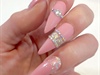 Pink &amp; Glitter Stiletto Nails 
