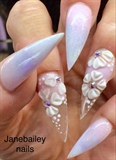 Ombr&#233; 3D Decorated Nails 