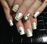 Gold And White Mixed Patterns