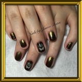 Brown And Gold Fall Shellac Owl